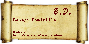 Babaji Domitilla névjegykártya